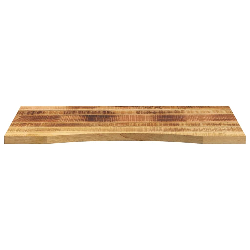 Desk Top with Curve 80x50x2.5 cm Solid Wood Rough Mango