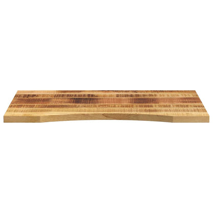 Desk Top with Curve 80x50x2.5 cm Solid Wood Rough Mango