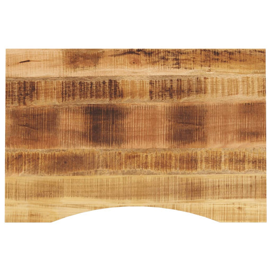 Desk Top with Curve 100x60x2.5 cm Solid Wood Rough Mango