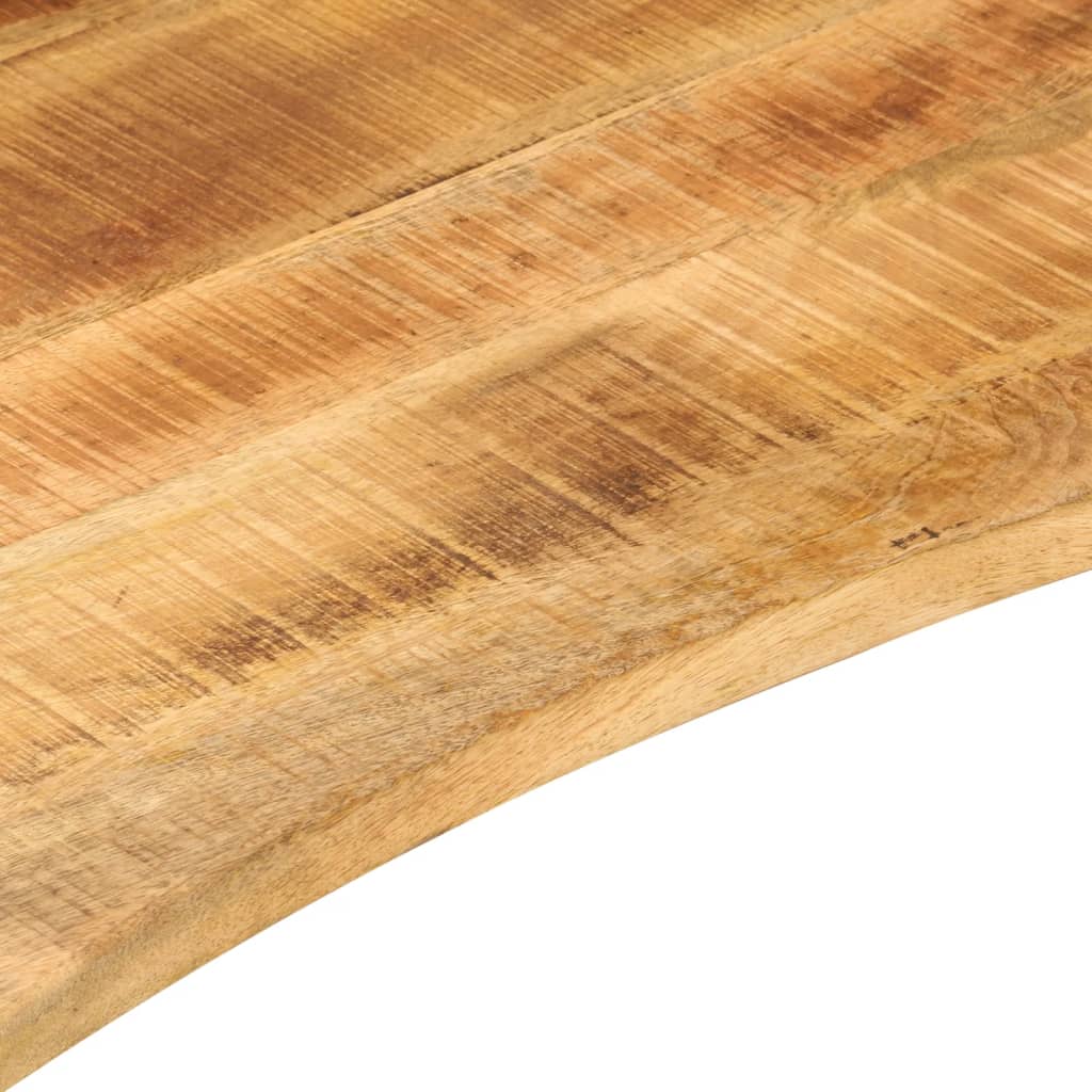 Desk Top with Curve 100x60x2.5 cm Solid Wood Rough Mango