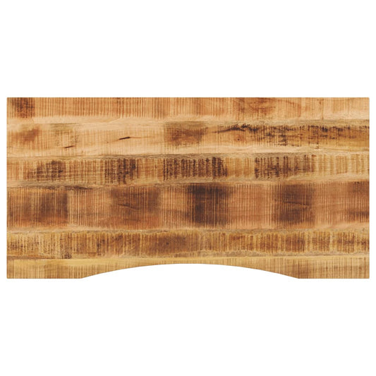Desk Top with Curve 140x60x2.5 cm Solid Wood Rough Mango