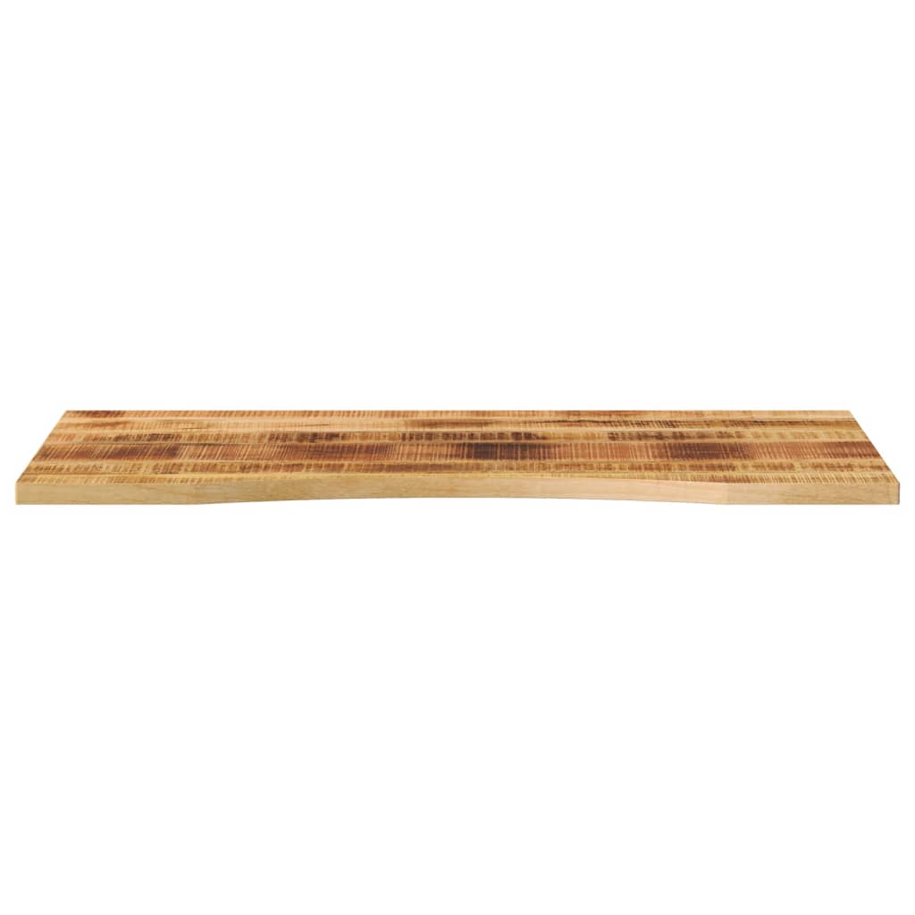 Desk Top with Curve 140x60x2.5 cm Solid Wood Rough Mango