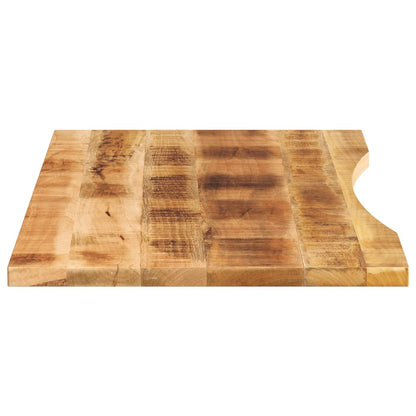 Desk Top with Curve 140x60x2.5 cm Solid Wood Rough Mango