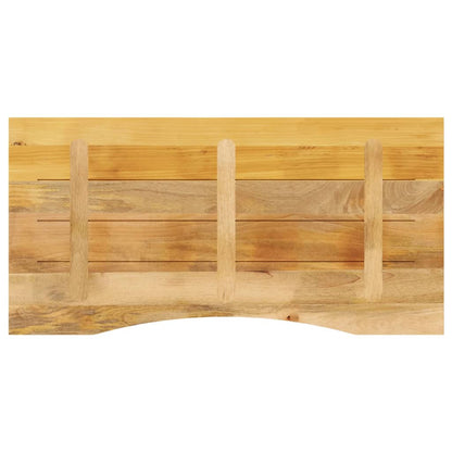 Desk Top with Curve 140x60x2.5 cm Solid Wood Rough Mango