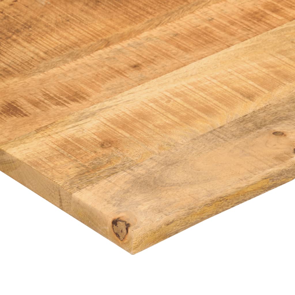 Desk Top with Curve 140x60x2.5 cm Solid Wood Rough Mango