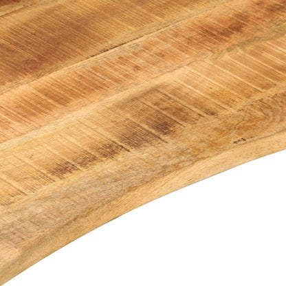 Desk Top with Curve 140x60x2.5 cm Solid Wood Rough Mango