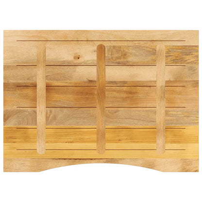 Desk Top with Curve 100x80x2.5 cm Solid Wood Rough Mango