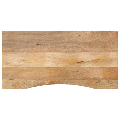 Desk Top with Curve 140x50x2.5 cm Solid Wood Rough Mango