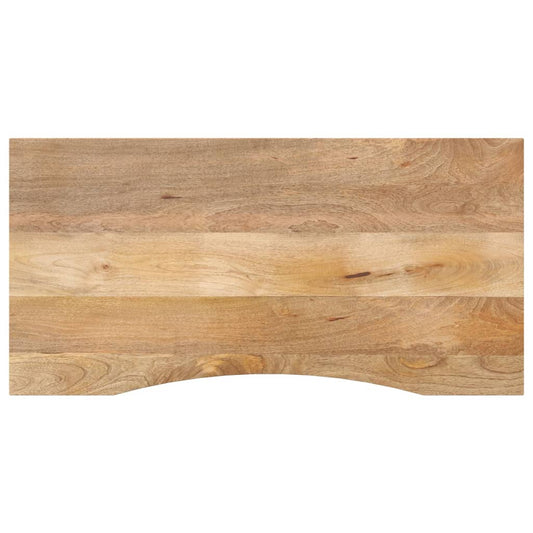 Desk Top with Curve 140x50x2.5 cm Solid Wood Rough Mango