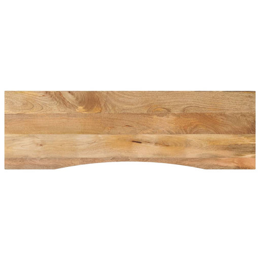Desk Top with Curve 160x50x2.5 cm Solid Wood Rough Mango