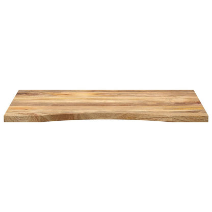 Desk Top with Curve 90x60x2.5 cm Solid Wood Rough Mango