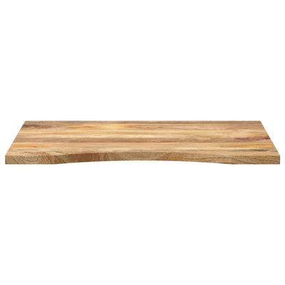 Desk Top with Curve 100x60x2.5 cm Solid Wood Rough Mango