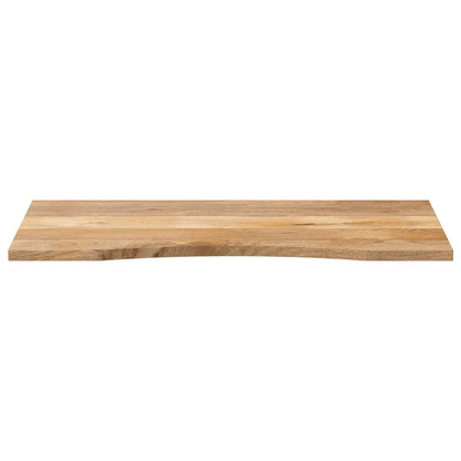 Desk Top with Curve 120x60x2.5 cm Solid Wood Rough Mango