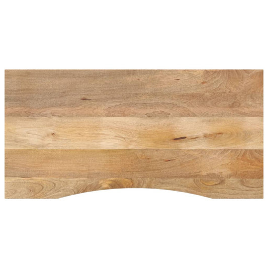 Desk Top with Curve 140x60x2.5 cm Solid Wood Rough Mango