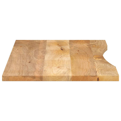 Desk Top with Curve 140x60x2.5 cm Solid Wood Rough Mango