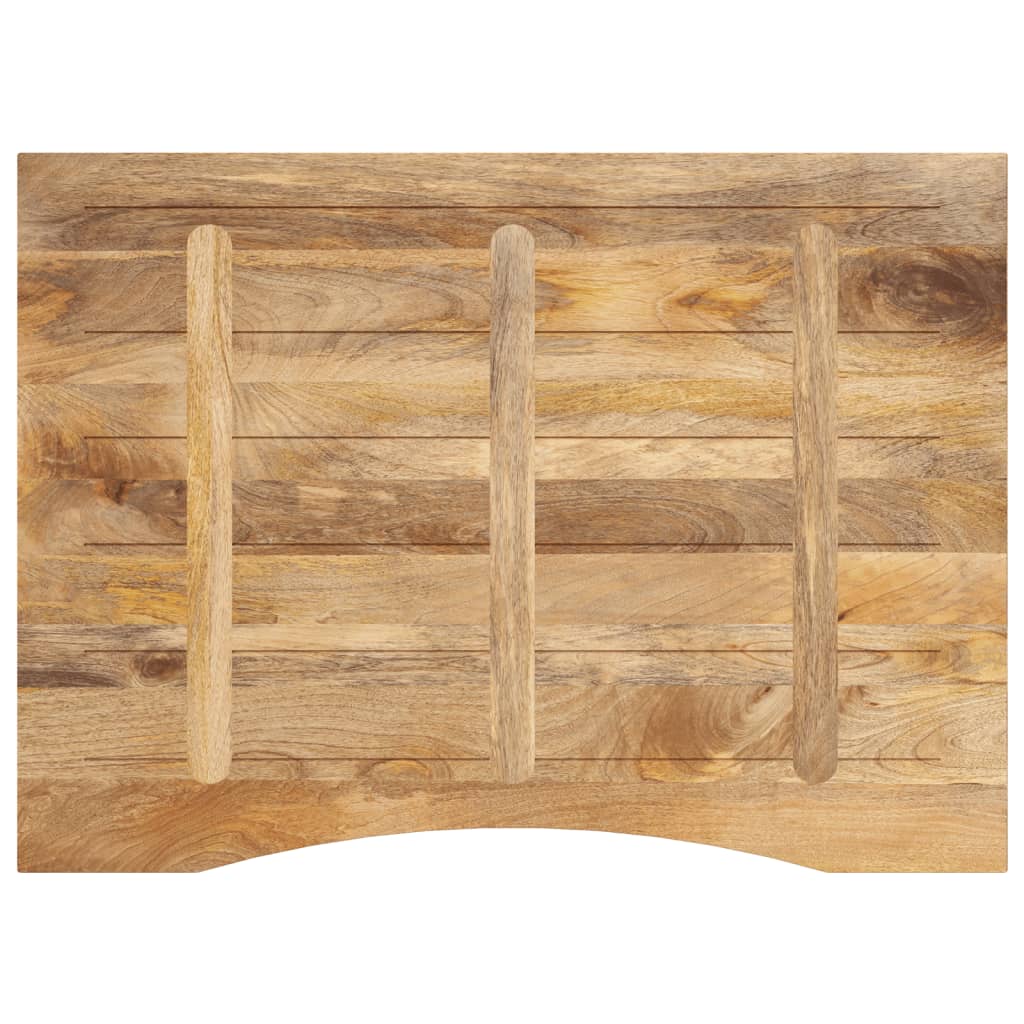 Desk Top with Curve 110x80x2.5 cm Solid Wood Rough Mango