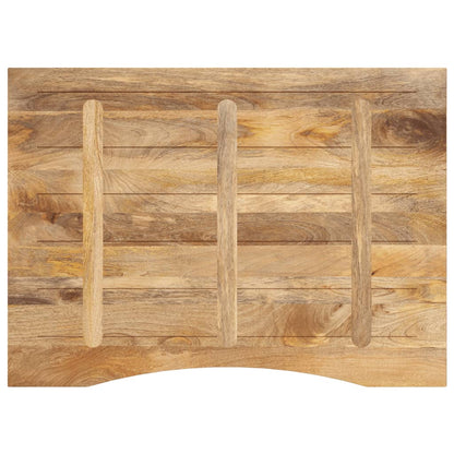 Desk Top with Curve 110x80x2.5 cm Solid Wood Rough Mango