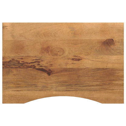 Desk Top with Curve 80x50x2.5 cm Solid Wood Rough Mango