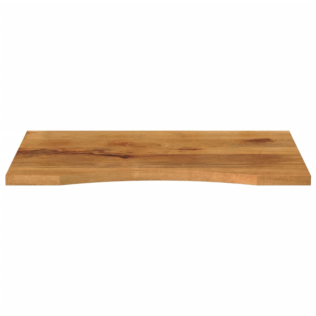 Desk Top with Curve 80x50x2.5 cm Solid Wood Rough Mango