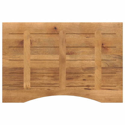 Desk Top with Curve 80x50x2.5 cm Solid Wood Rough Mango