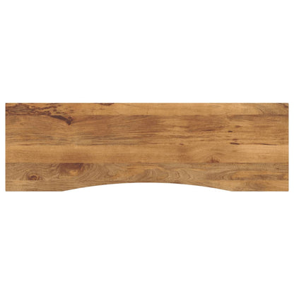 Desk Top with Curve 160x50x2.5 cm Solid Wood Rough Mango