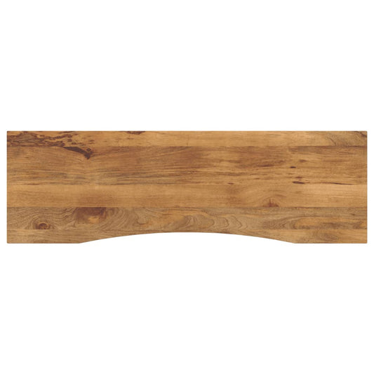 Desk Top with Curve 160x50x2.5 cm Solid Wood Rough Mango
