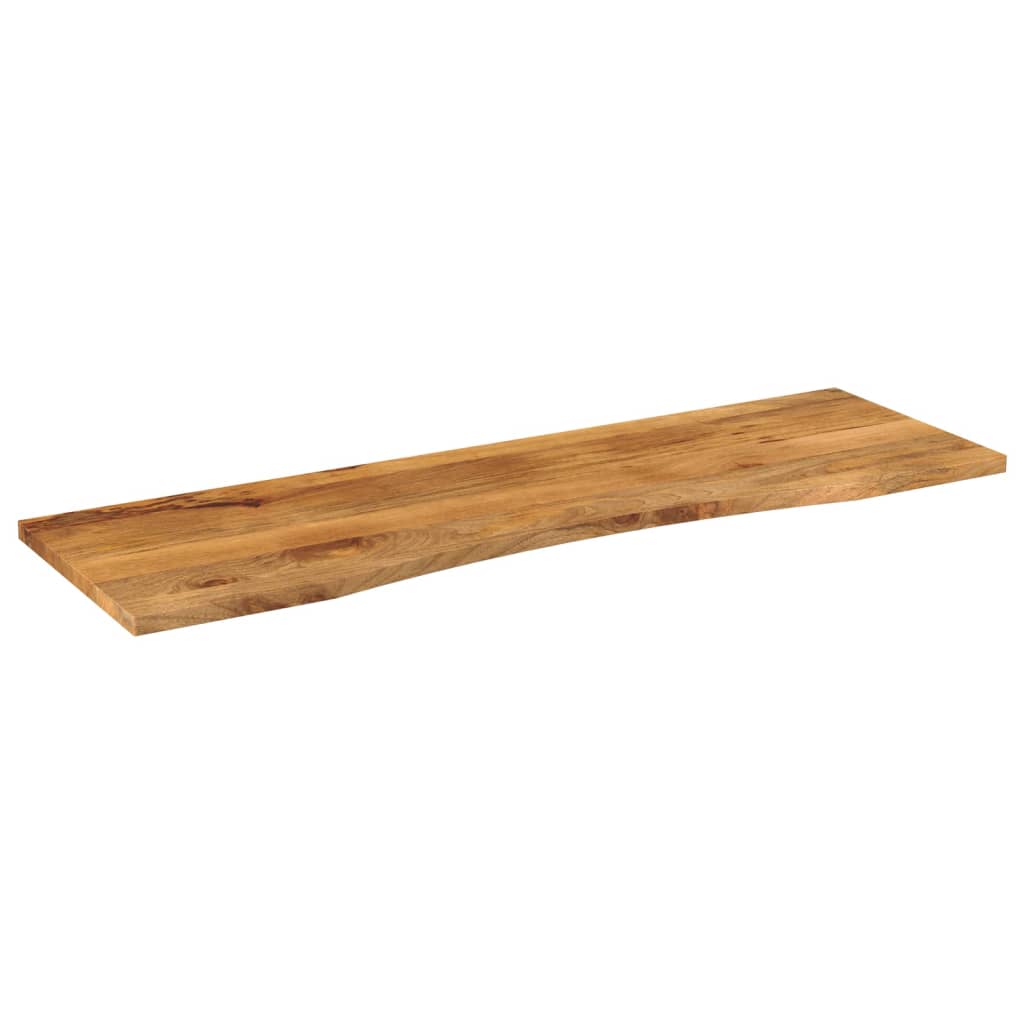 Desk Top with Curve 160x50x2.5 cm Solid Wood Rough Mango