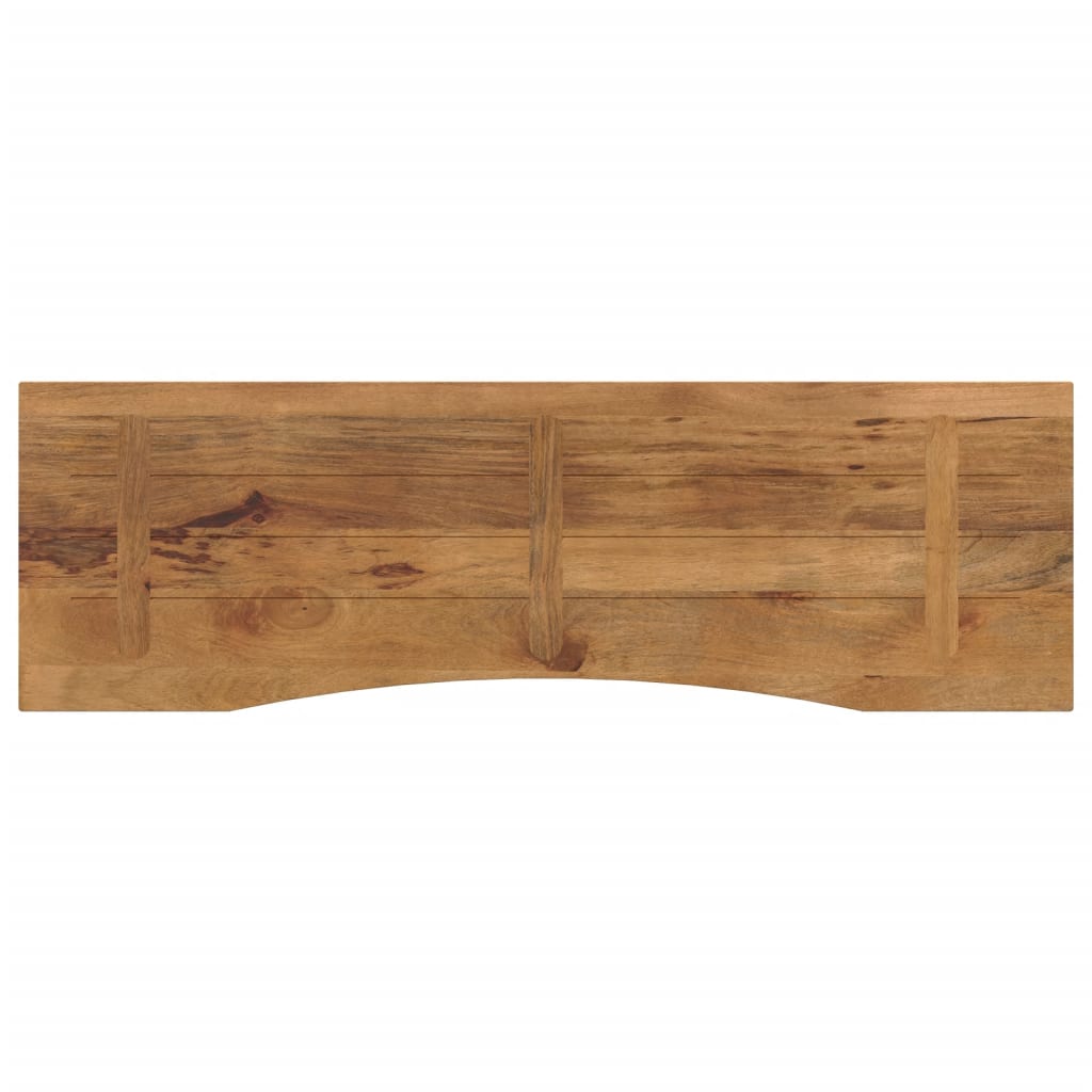 Desk Top with Curve 160x50x2.5 cm Solid Wood Rough Mango