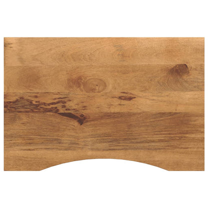 Desk Top with Curve 80x60x2.5 cm Solid Wood Rough Mango