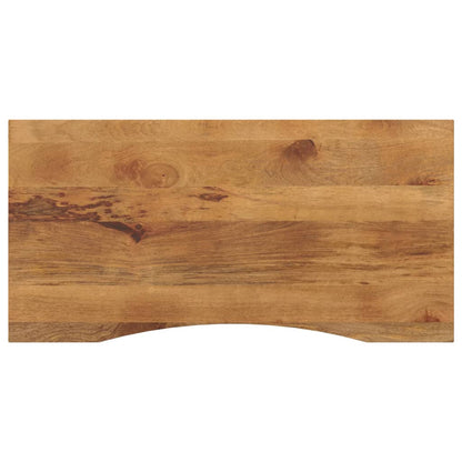 Desk Top with Curve 110x60x2.5 cm Solid Wood Rough Mango