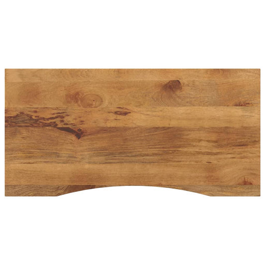 Desk Top with Curve 110x60x2.5 cm Solid Wood Rough Mango