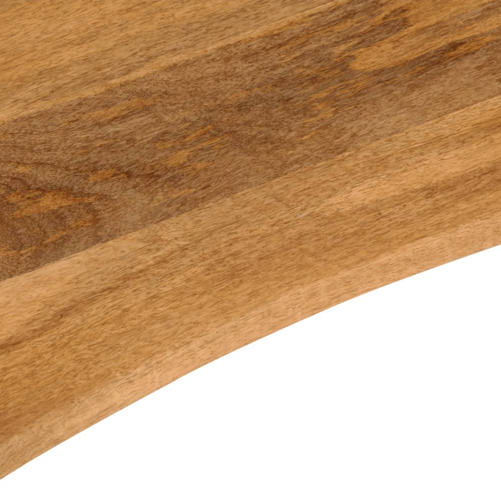 Desk Top with Curve 110x60x2.5 cm Solid Wood Rough Mango