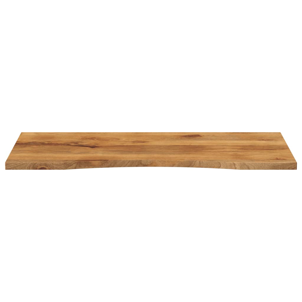 Desk Top with Curve 120x60x2.5 cm Solid Wood Rough Mango
