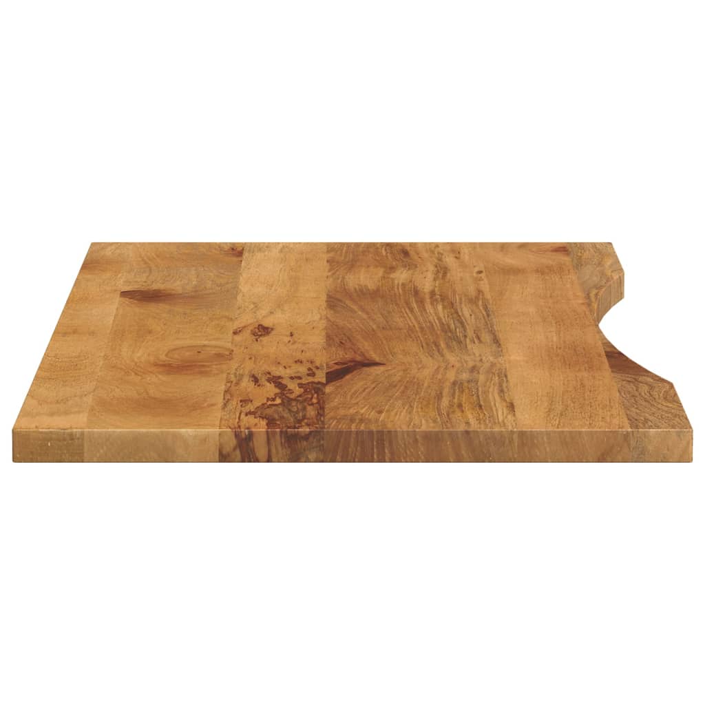 Desk Top with Curve 120x60x2.5 cm Solid Wood Rough Mango