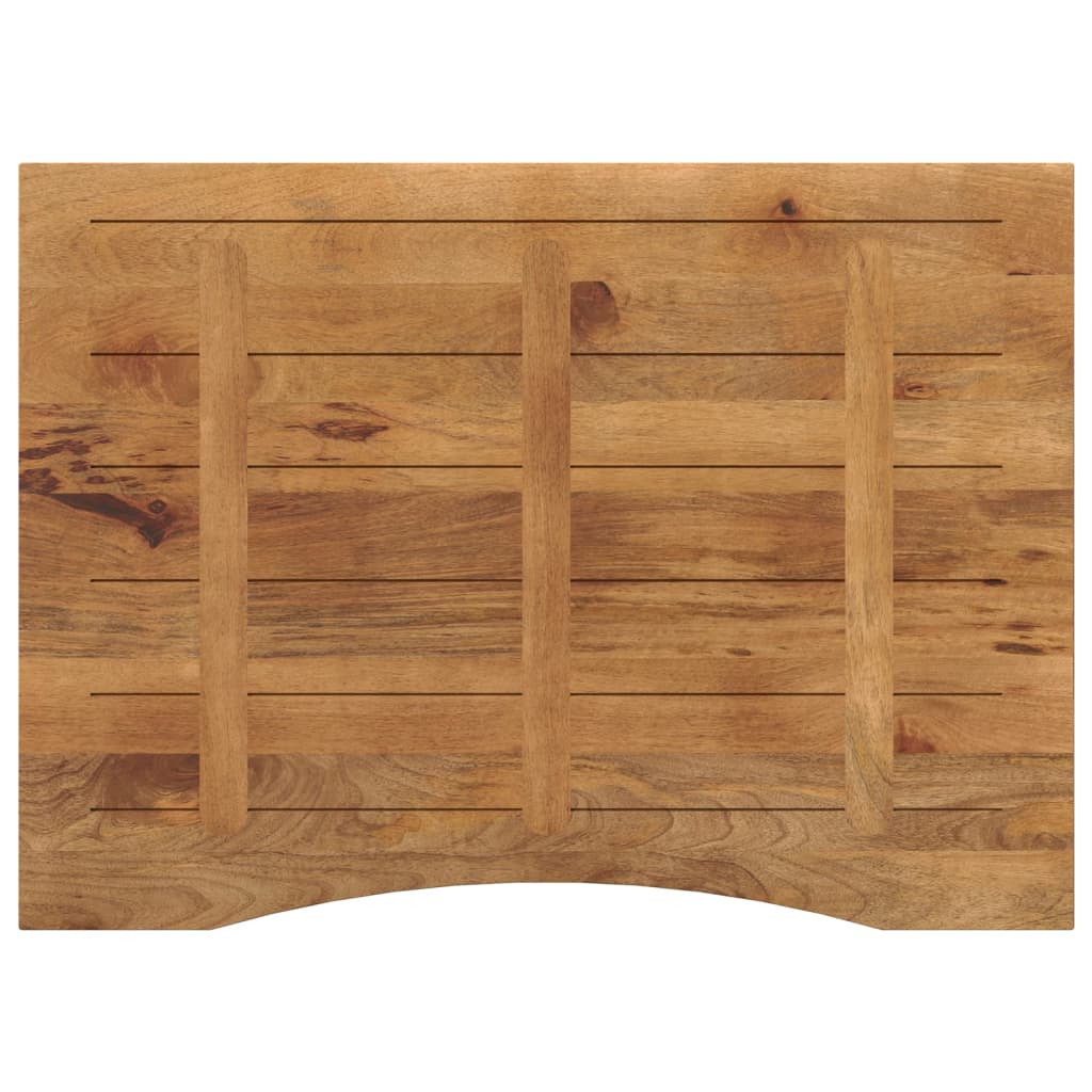 Desk Top with Curve 110x80x2.5 cm Solid Wood Rough Mango