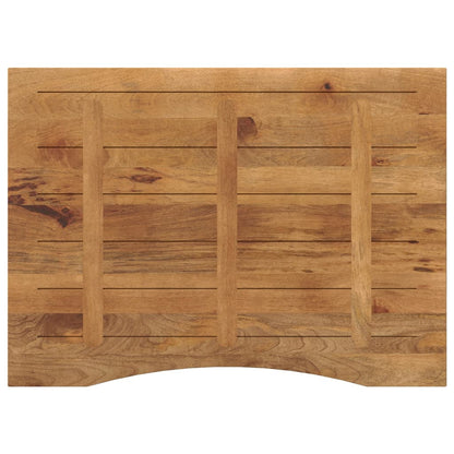 Desk Top with Curve 110x80x2.5 cm Solid Wood Rough Mango