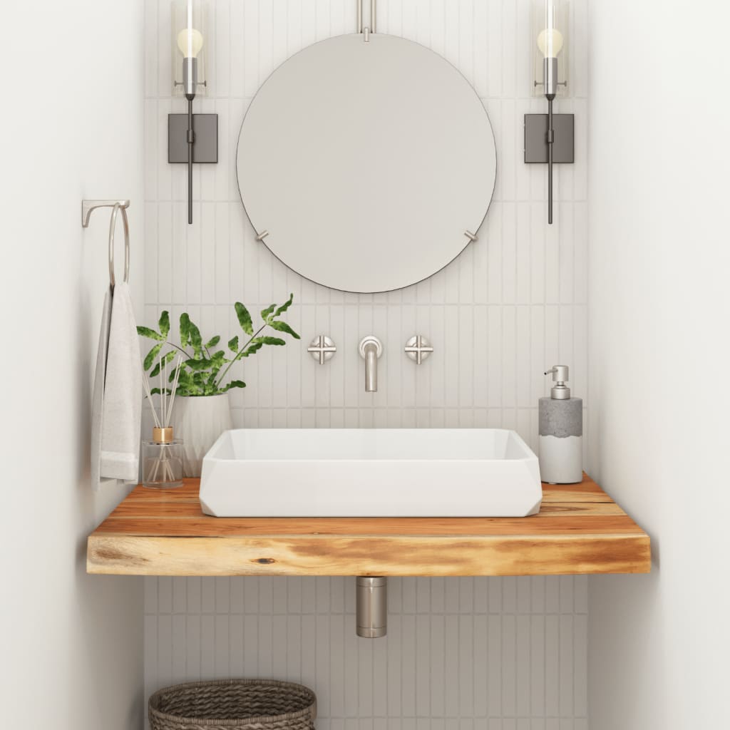 Bathroom Countertop 70x60x3.8 cm Rectangular Solid Wood Acacia