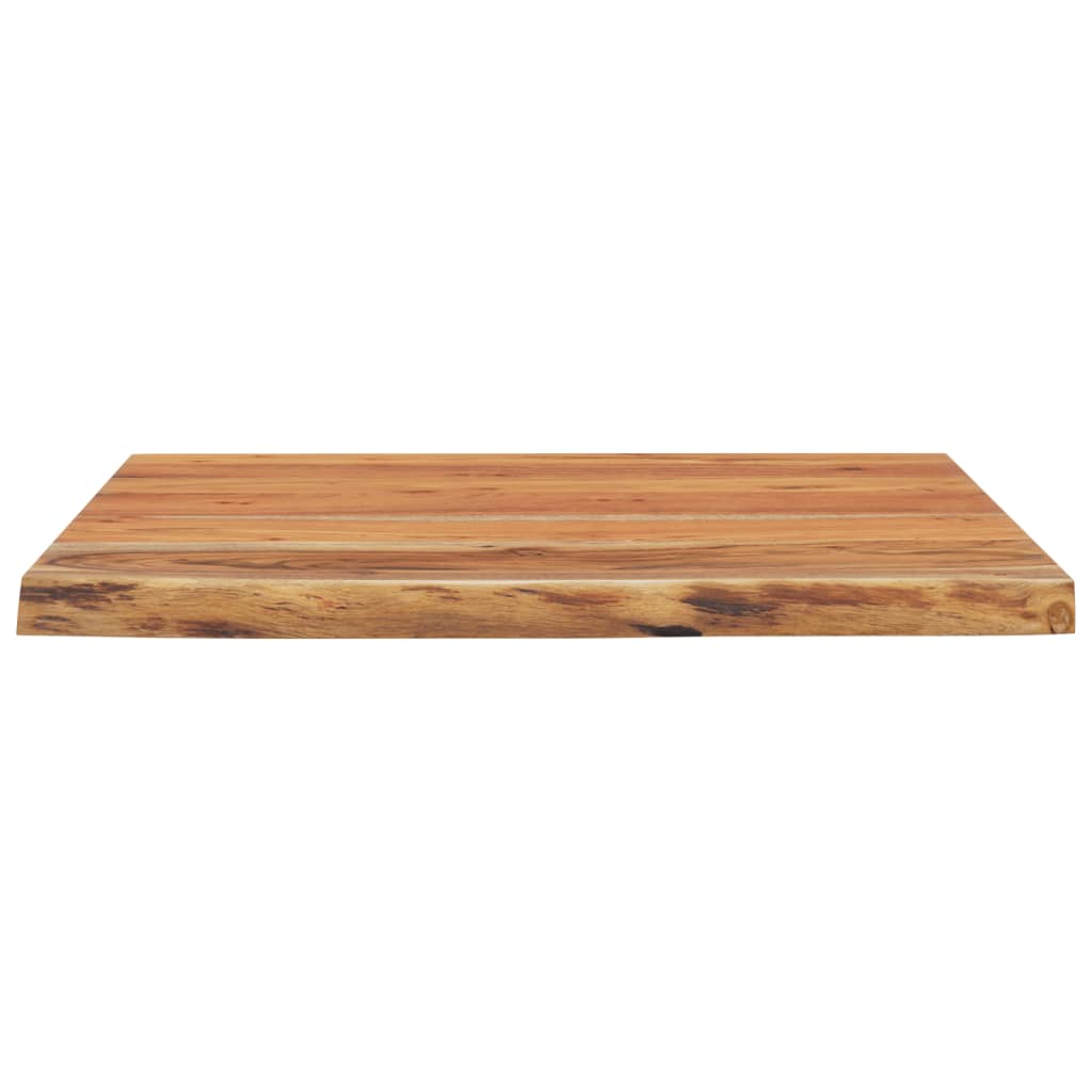 Desk Top 80x80x3.8 cm Square Solid Wood Acacia Live Edge