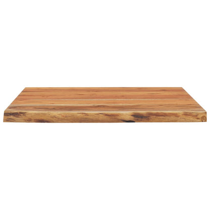 Desk Top 80x80x3.8 cm Square Solid Wood Acacia Live Edge