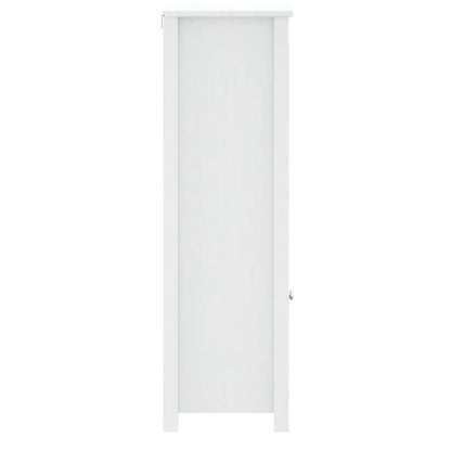 Bathroom Cabinet BERG White 40x34x110 cm Solid Wood Pine