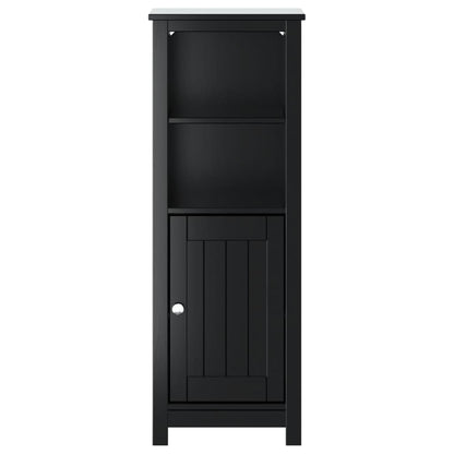 Bathroom Cabinet BERG Black 40x34x110 cm Solid Wood Pine
