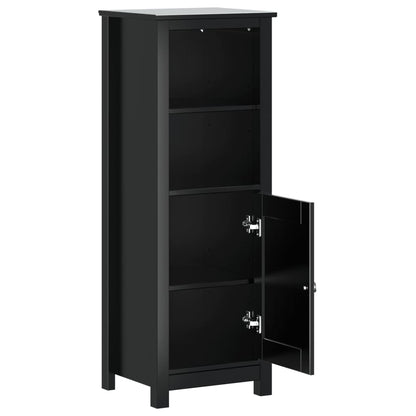 Bathroom Cabinet BERG Black 40x34x110 cm Solid Wood Pine