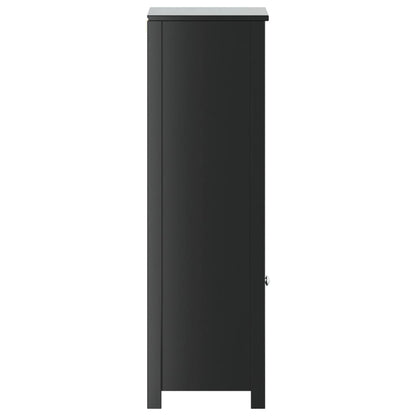 Bathroom Cabinet BERG Black 40x34x110 cm Solid Wood Pine