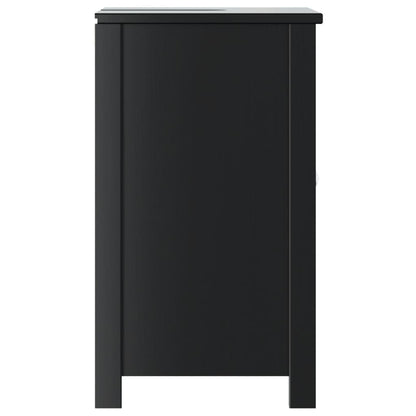 Bathroom Sink Cabinet BERG Black 60x34x59 cm Solid Wood Pine