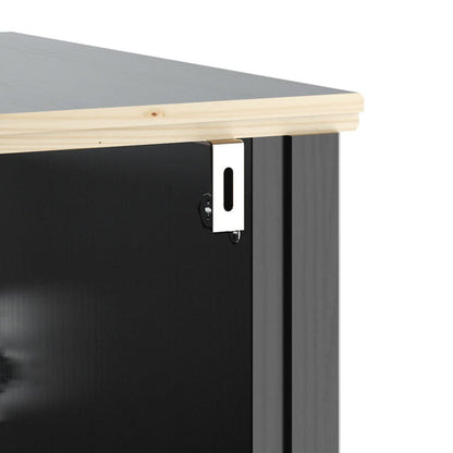 Bathroom Sink Cabinet BERG Black 60x34x59 cm Solid Wood Pine