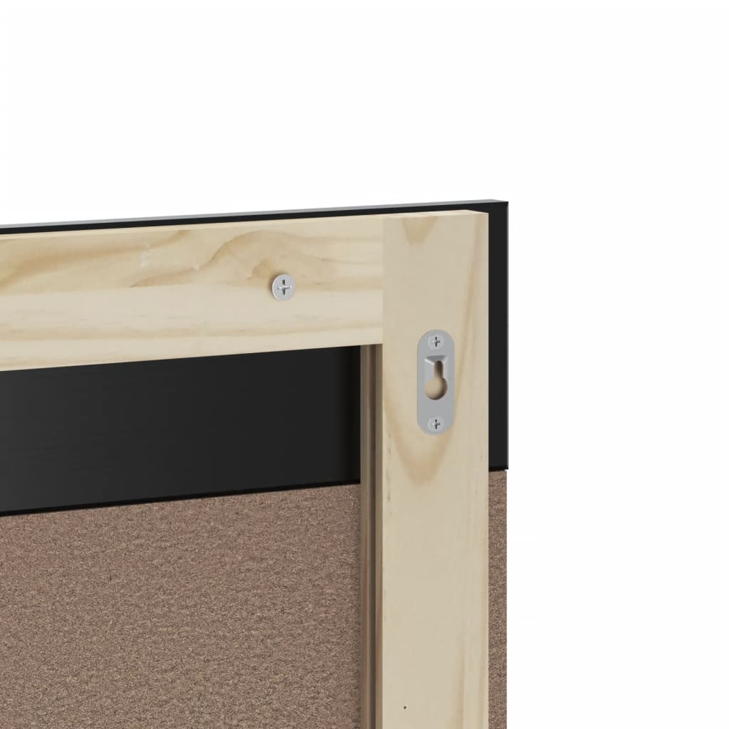 Bathroom Mirror with Shelf BERG Black 60x12x70 cm Solid Wood