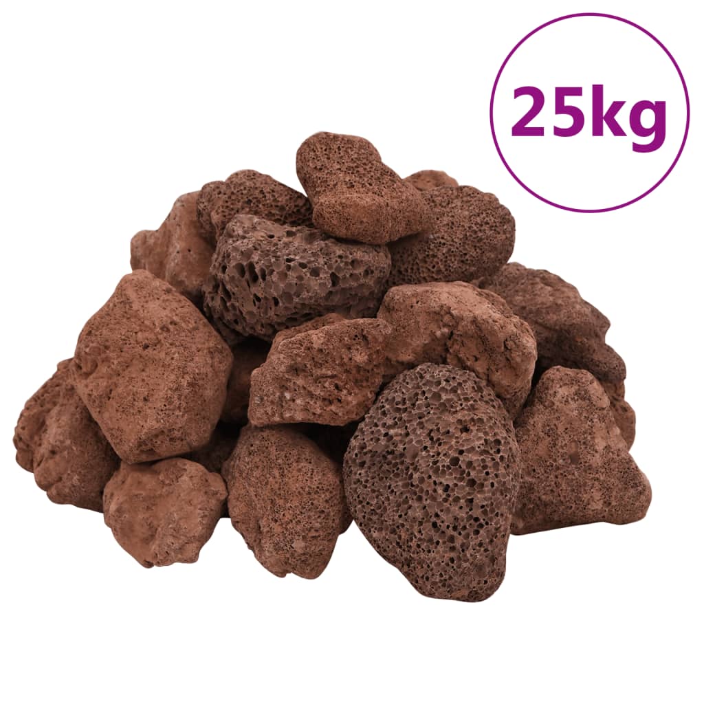 Volcanic Rocks 25 kg Red 5-8 cm