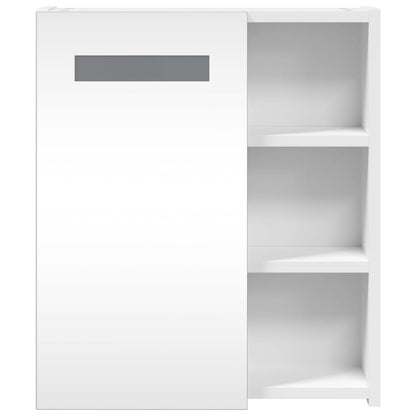 Bathroom Mirror Cabinet with LED Light White 45x13x52 cm
