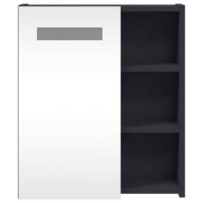 Bathroom Mirror Cabinet with LED Light Grey 45x13x52 cm