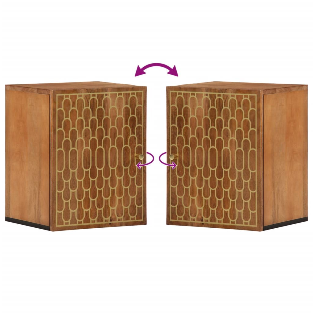 Bathroom Wall Cabinet 38x33x48 cm Solid Wood Mango